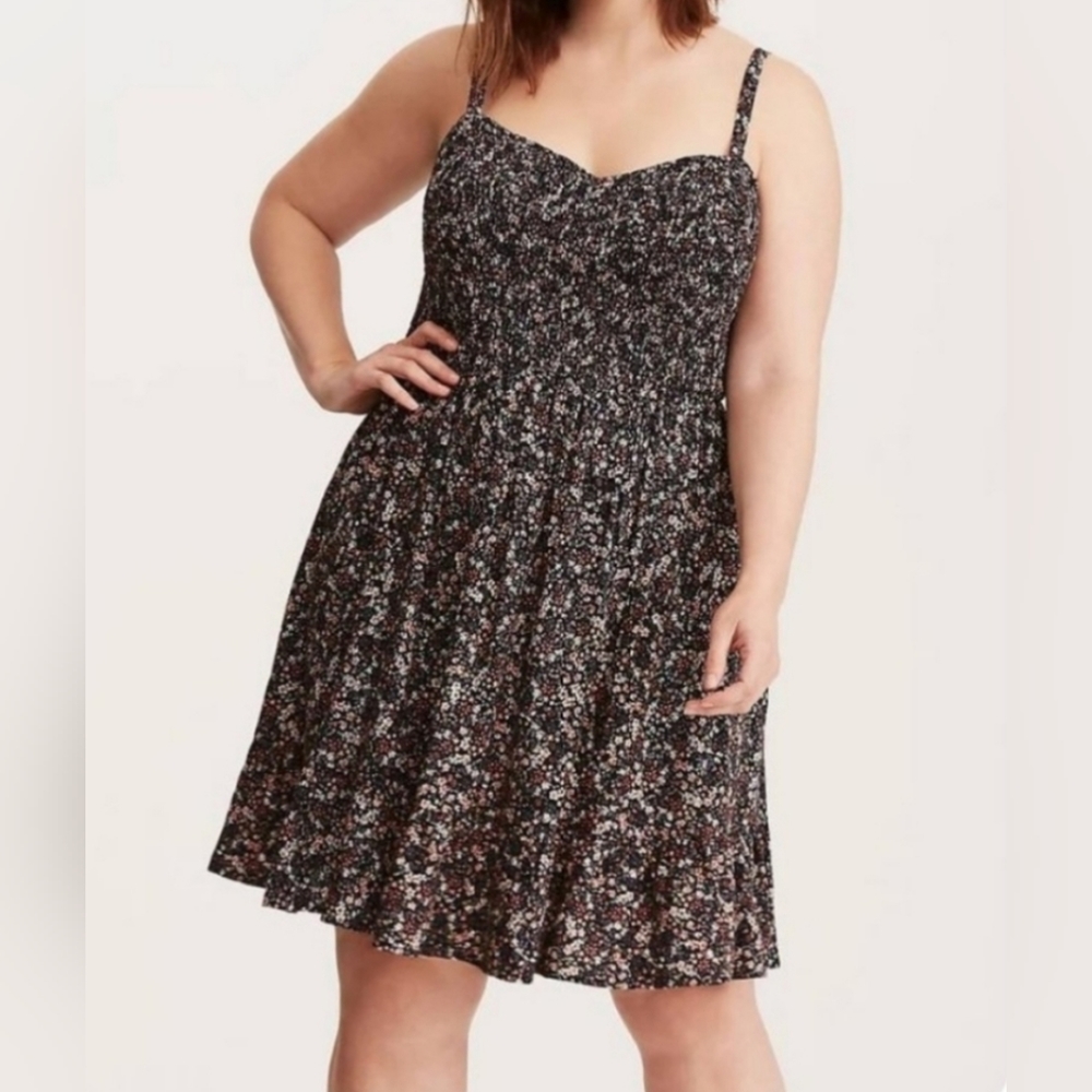 Torrid Size 3 Challis Smocked Sundress